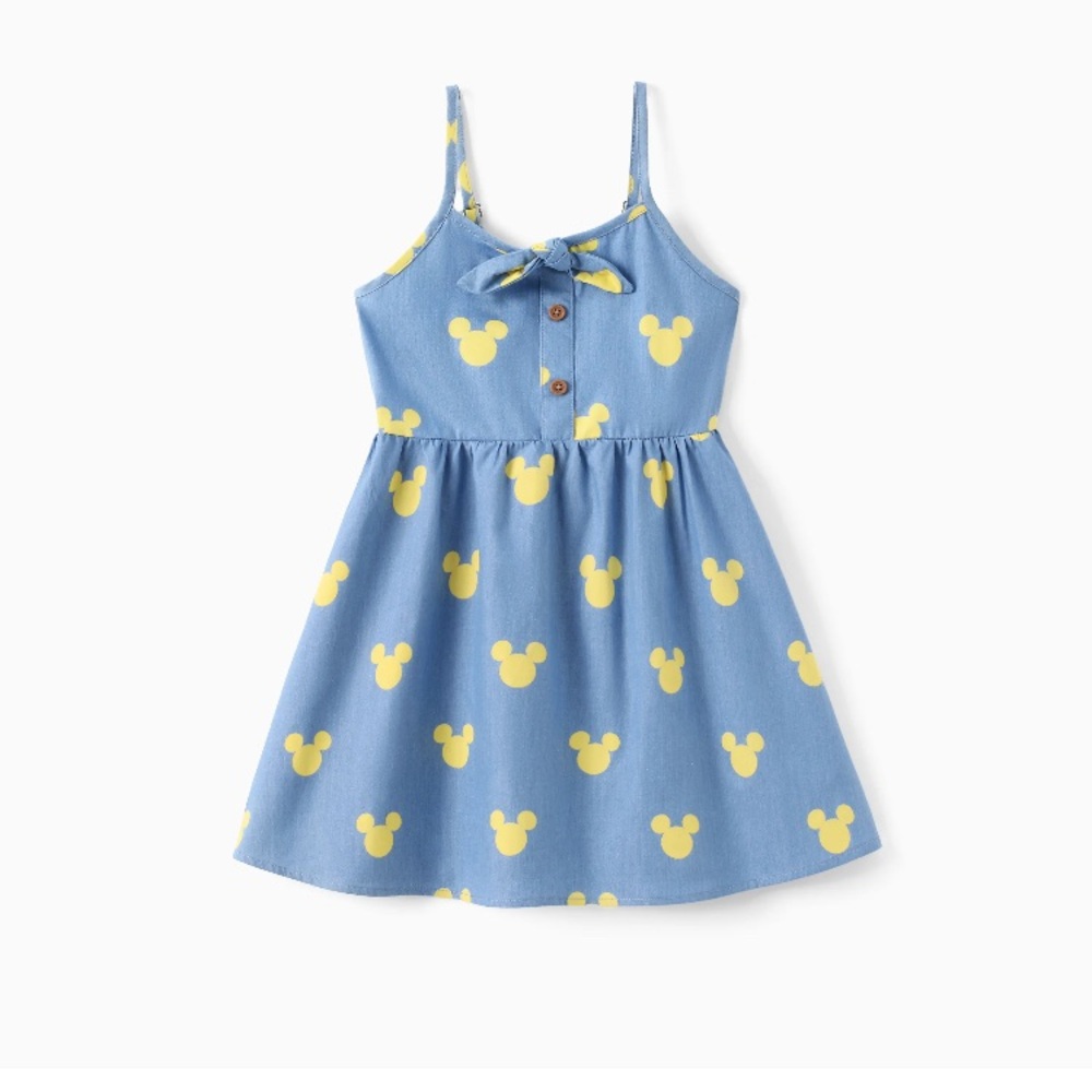 PatPat Mickey Denim Kids Dress - Girls 3T